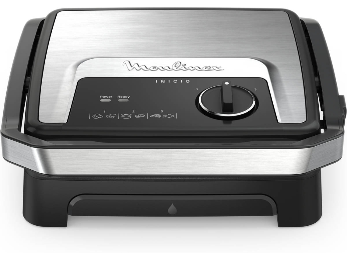 Grill MOULINEX Inicio Adjust GI272D10 (2000 W - Negro e Inox)