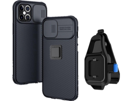 Funda iPhone 12 Pro Max Camshield con Soporte para la Cintura Negro