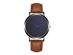 Reloj De Pulsera De Aleación Analógico De Cuarzo Con Dial Redondo Para Hombre Café
