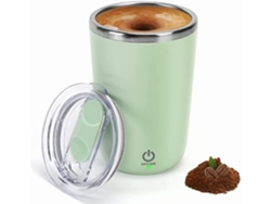 Taza Eléctrica Automática, De Acero Inoxidable Verde, Para Café, Leche Y Chocolate Caliente, Portátil, Recargable Y Compacta, Ideal Para El
