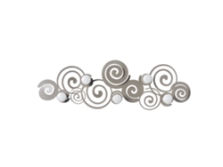 Perchero de pared moderno Orfeo Sabbia con 6 ganchos, diseño de acero, ahorra espacio, ideal para entrada y baño Arti Mestieri