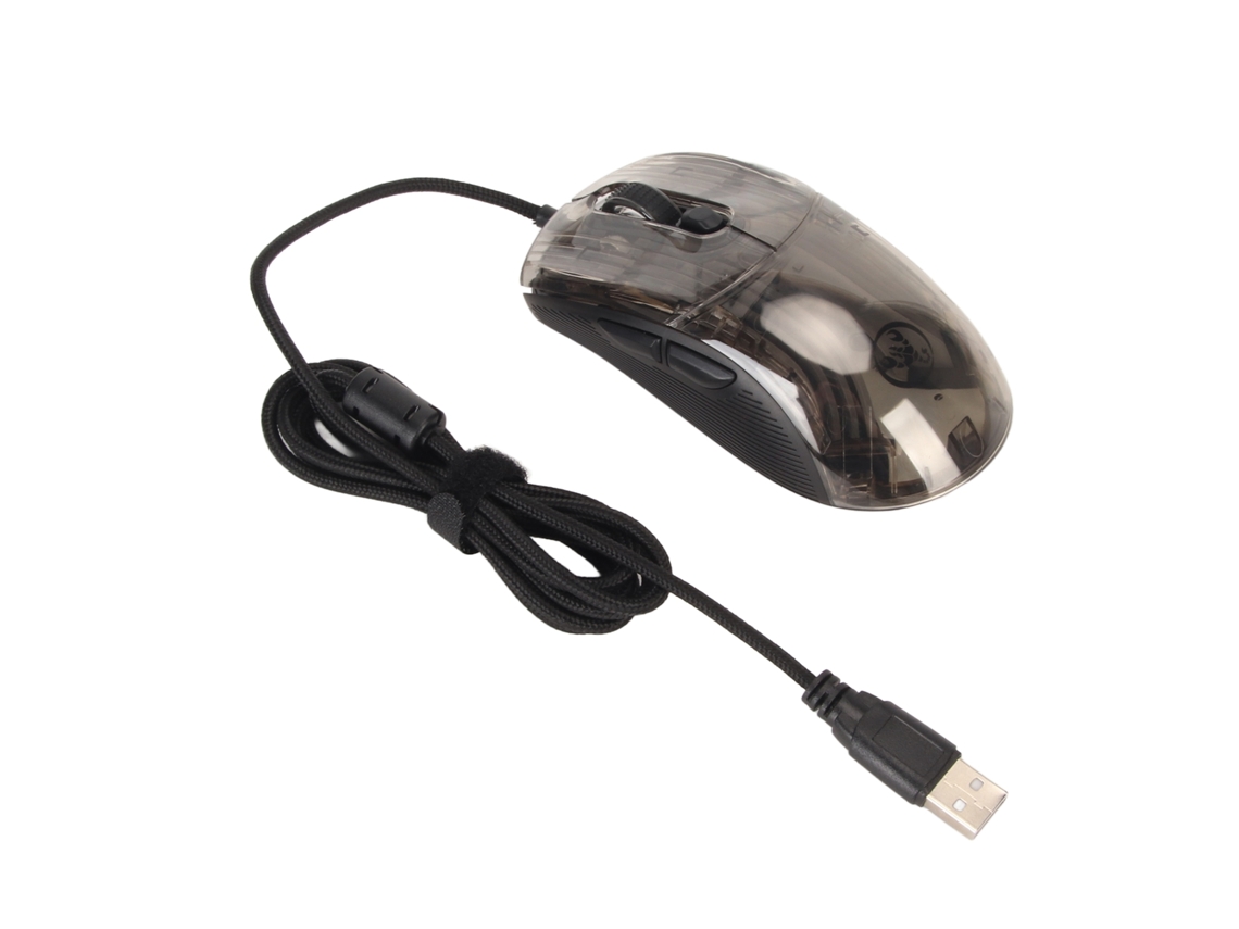 Mouse Com Fio Gamer Rgb Com Capa Transparente Dpi Ajustável Teclas Programáveis Para Home Office Escola