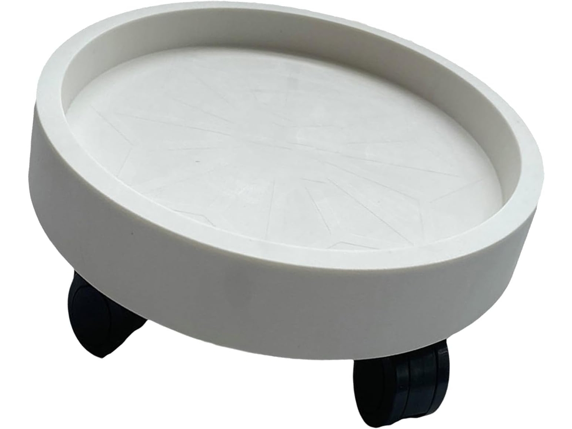 Bandeja Redonda Para Flores Con Ruedas, Soporte Para Macetas Con Ruedas, Sistema De Recogida Y Drenaje De Agua.