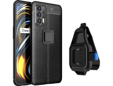 Funda Realme GT 5G Rugged Leather con Soporte de Cintura Negro