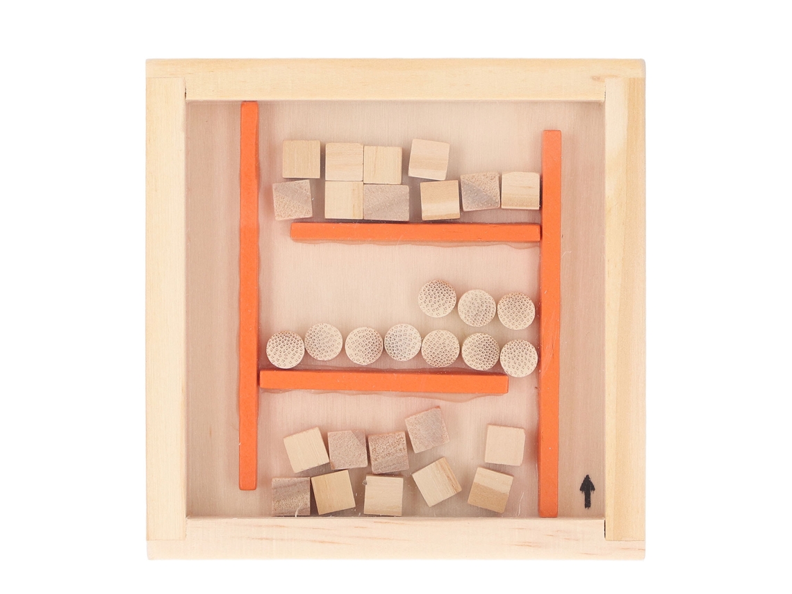 Juego De Laberinto De Madera, Pelota De Equilibrio, Juguete De Mesa Educativo Interactivo Para Niños, Color Naranja.