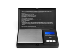 Báscula digital de bolsillo, plataforma de acero inoxidable para una calibración precisa, mini báscula portátil con pantalla LCD retroiluminada.
