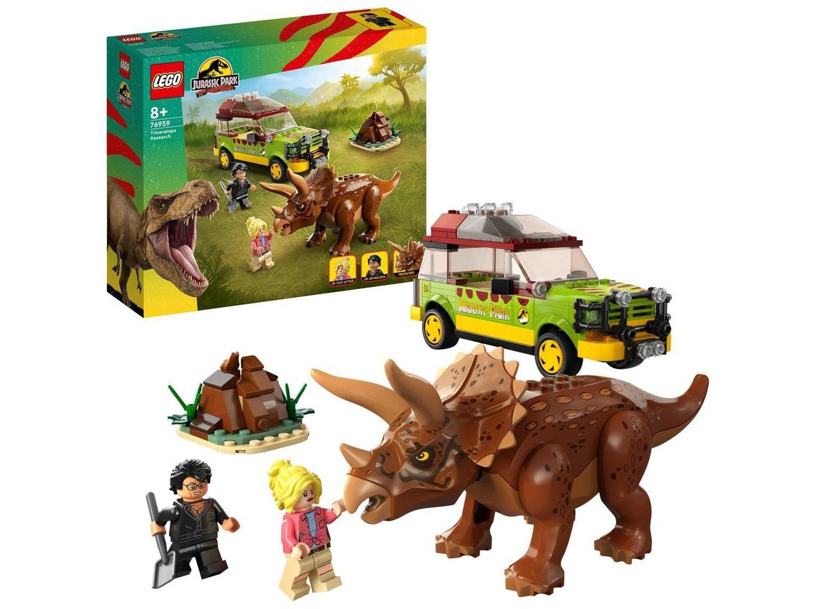LEGO Jurassic Park: Pesquisa de Triceratops – Brinquedo de construção colecionável divertido (281 peças)