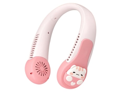 Ventilador Portátil BISBISOUS CS1330 Ajuste de Viento de 3 Velocidades, Batería Súper Larga, Súper Energía Eólica (Rosa)