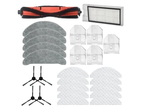 Fregonas, paños, bolsas de polvo, Cepillo Lateral rodante, filtro Hepa para piezas de Robot aspirador Roidmi Eve Plus