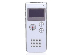 Grabadora digital de voz activada/reducción de ruido/mini grabadora/MP3/USB de 8 GB Yizhood (plateada)