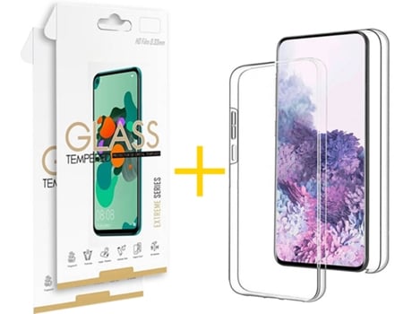 Carcasa + 2 Protectores de Pantalla para Huawei P40 Lite SKYHE Transparente Claro