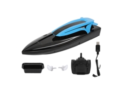 Lancha De Carreras Teledirigida Rc, 25 Km/h, 4 Canales, 2,4 Ghz, Resistente Al Agua, Con Luces Led.