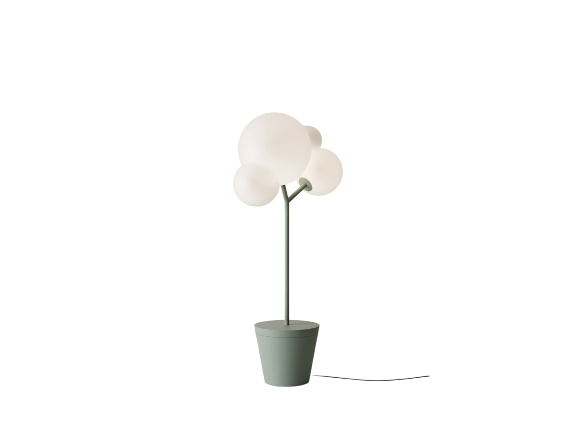 Lámpara de pie Árbol de Luz para interiores y exteriores. Lámpara de pie LED Salvia E27 con superficie de apoyo ajustable. Zafferano.