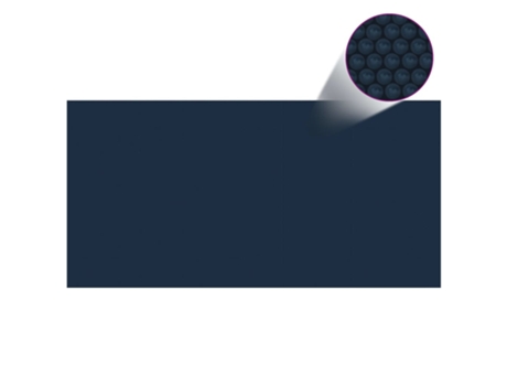 MAISON EXCLUSIVE Cubierta solar de piscina PE flotante negro y azul 1000x500cm