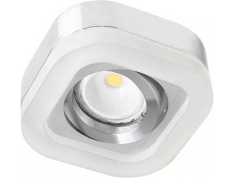 Lámpara de Techo Empotrado CRISTALRECORD Fusion (Plateado - GU10 - G 5.3 - 2.4 W - Acero)