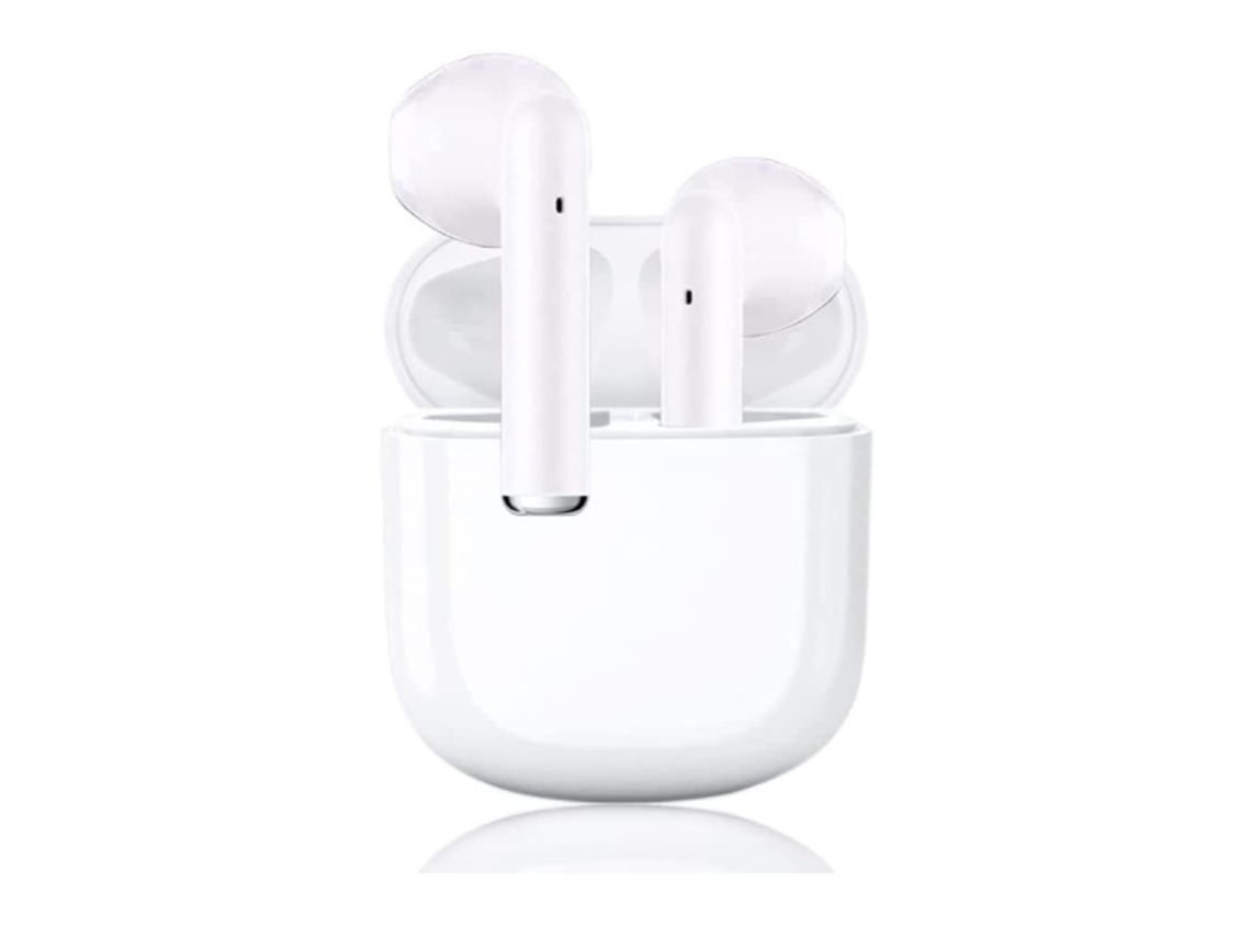 YEMAESRE Auriculares inalámbricos Bluetooth estéreo impermeables con tacto blanco