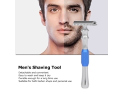 Rastrillo De Afeitar Manual De Acero Inoxidable Con Mango Largo Rastrillo Tradicional Para Hombres