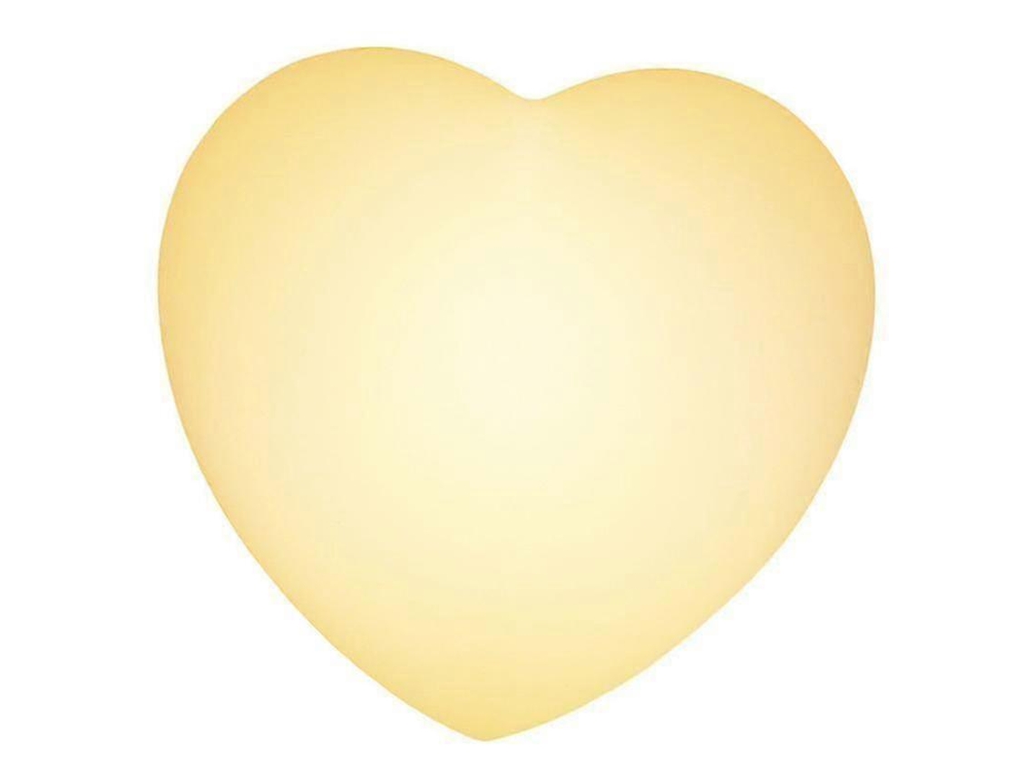 Lámpara de noche creativa en forma de corazón con luz blanca y control remoto. Rosewell