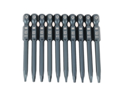 Juego De 10 Puntas De Destornillador De Cabeza Cuadrada De Acero S2, 6,3 Mm (1/4 De Pulgada), 65 Mm