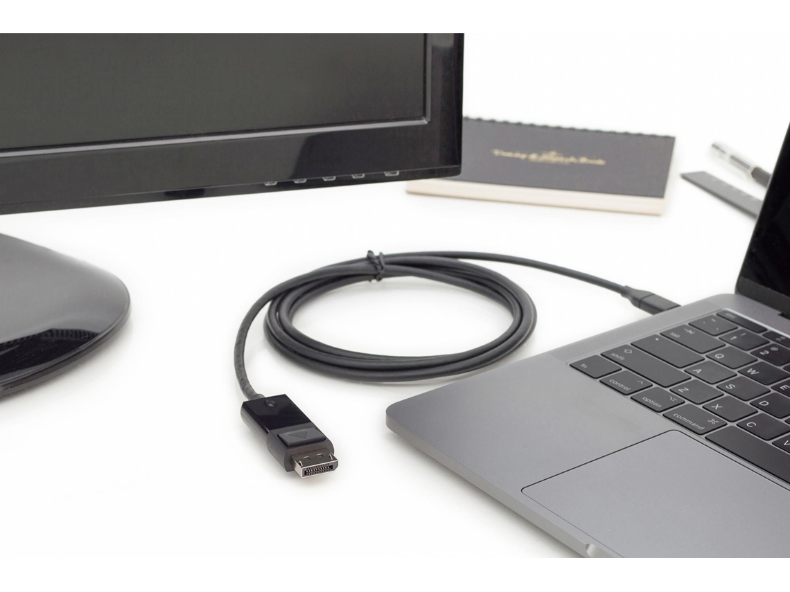 Digitus Ak-300333-020-S Adaptador de Cable de Video 2M Usb Tipo-C Displayport Negro