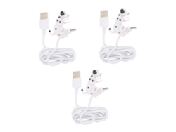 Jortmrd 3 Cables Usb-c Diseã±o Perro, Rã¡pido, Durable.