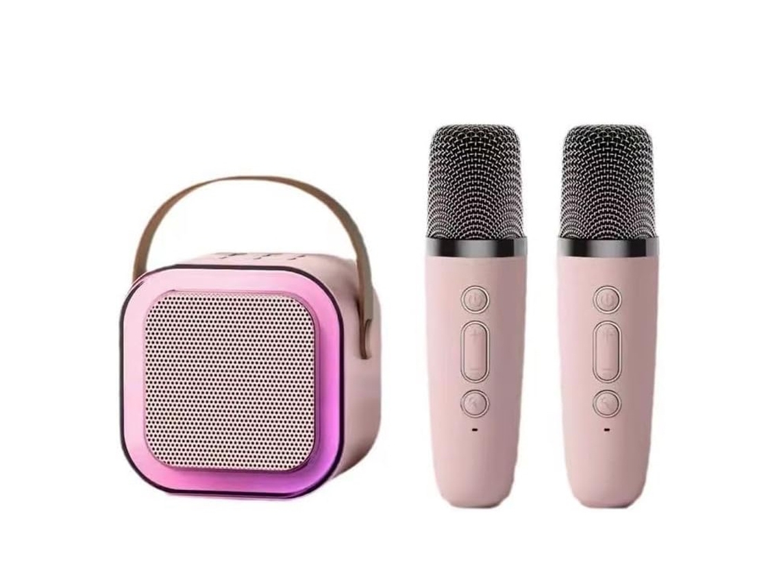 Altavoz Con Micrófono Bluetooth Para Reuniones, Canto Al Aire Libre En La Playa Y Cine En Casa (rosa)