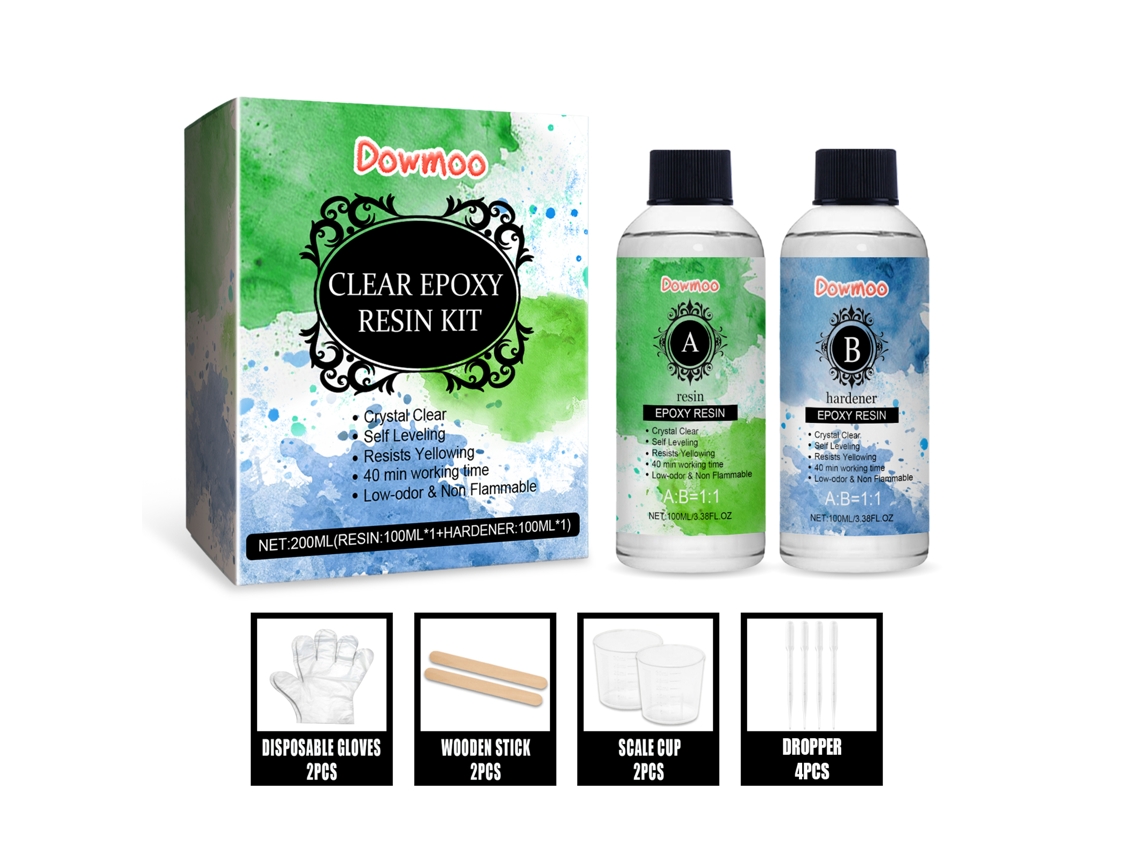 Kit de resina epoxi transparente para bricolaje