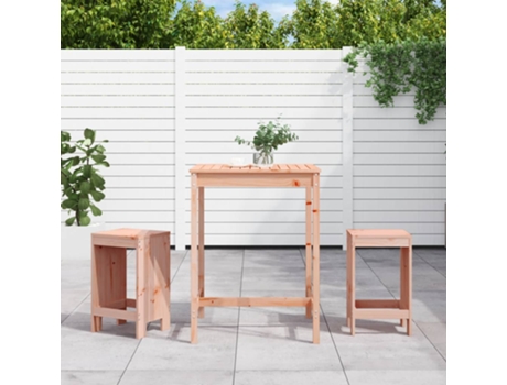 Mesa y sillas de jardín 3 Piezas madera maciza Douglas MAISON EXCLUSIVE