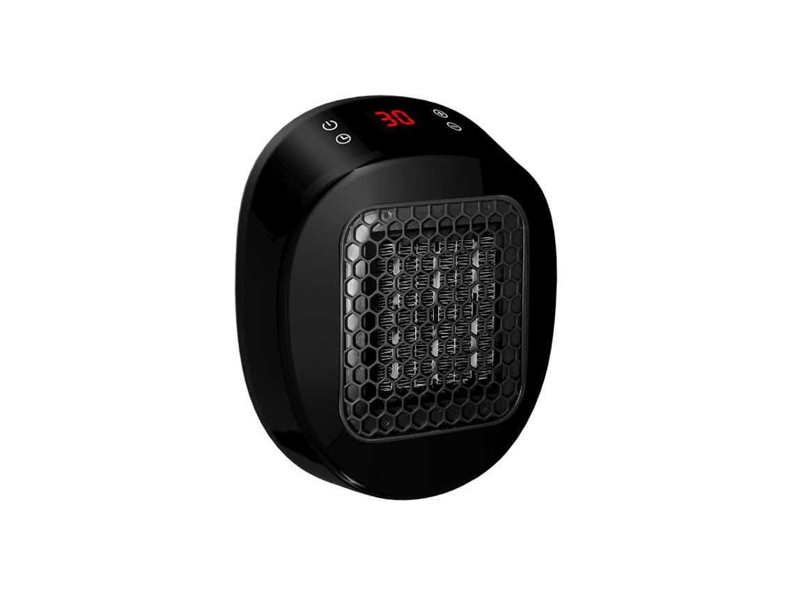 Calefactor eléctrico Eifson de 600 W con enchufe, silencioso y de bajo consumo (negro)
