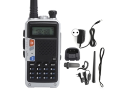 Kit Portátil De Walkie-talkie Con Pantalla Lcd, Clip Trasero Y Cargador Usb.