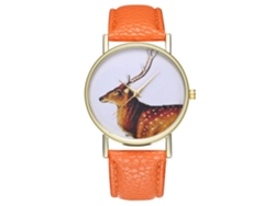 Relojes De Moda Unisex Hombre Mujer Cuarzo Pulsera Naranja