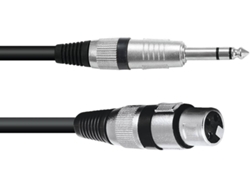 Cable Adaptador OMNITRONIC XLR(F)/Jack Stereo 0.9m bk