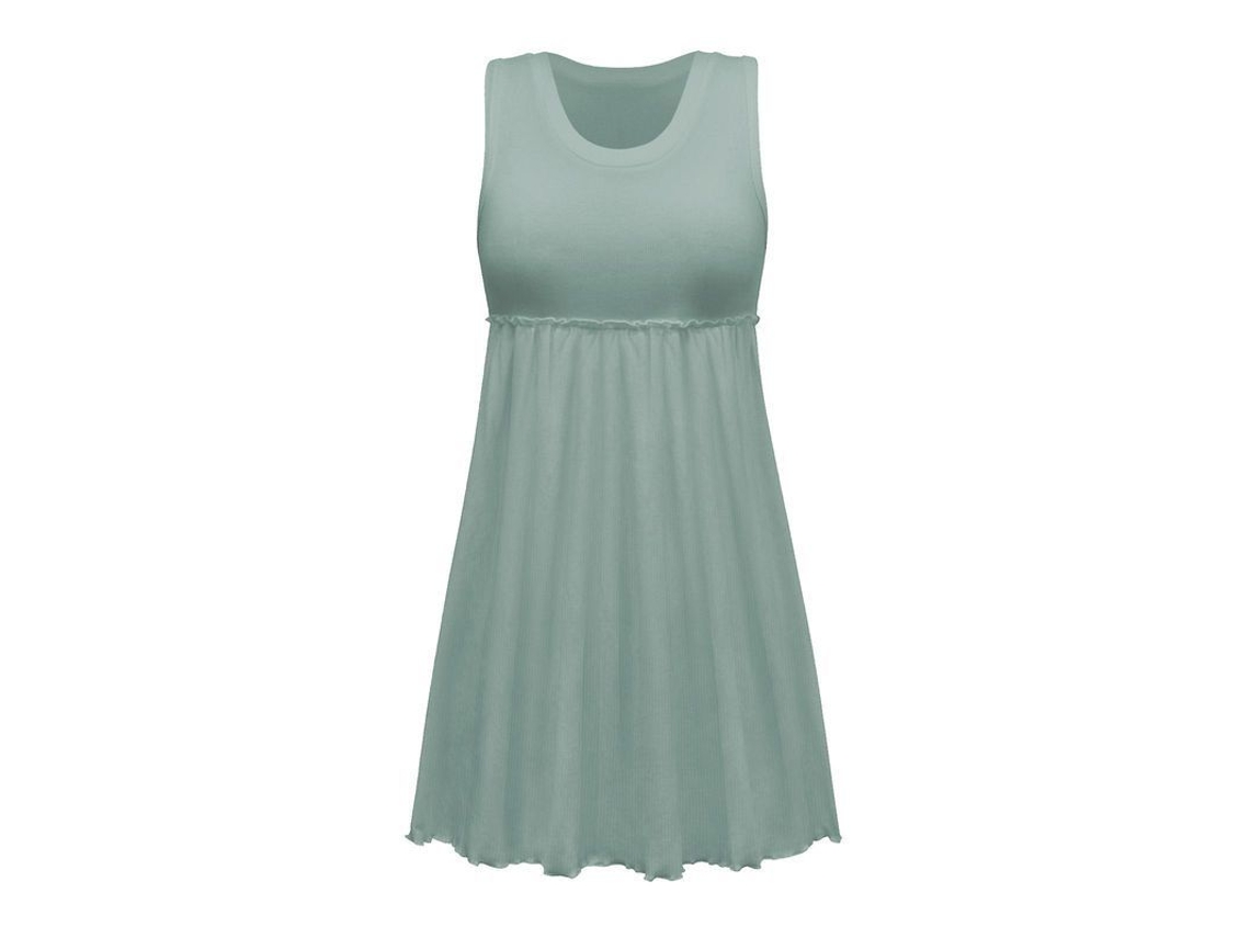 2026-vestido Largo Sin Mangas De Cuello Redondo Informal De Tela Suave Y Transpirable Para Mujer