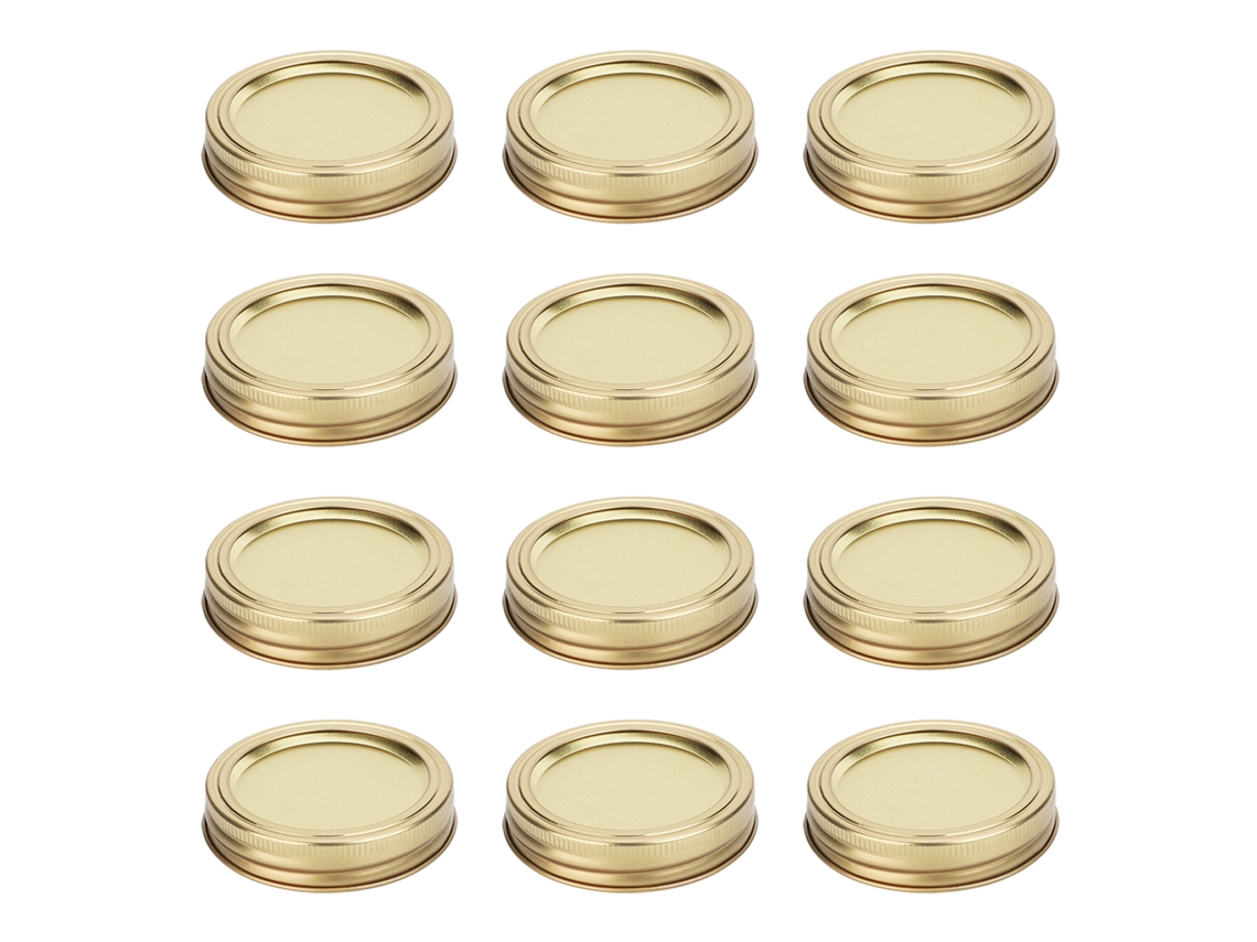Tapa de acero inoxidable para tarros de conservas, tapa de repuesto para tarros de germinados y mermeladas RNEMITERY
