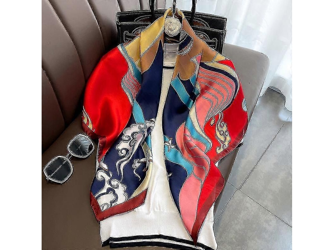 Bufanda Elegante De Estilo Clásico Para Mujer, 2022. Bufanda Versátil De Imitación De Seda, Moderna, 90x90cm.