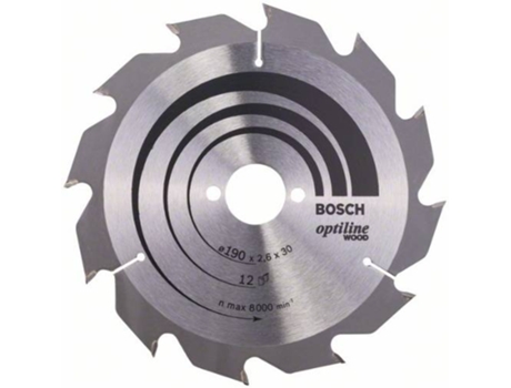 Disco de Sierra Circular BOSCH Optiline Madera 190x30x2.6 mm - 12