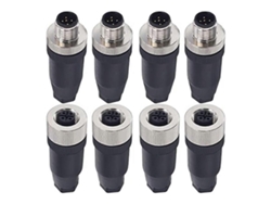 Conector de panel avícola M12 de 5 pines, conector circular industrial de 12 mm macho y hembra