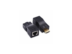 Extensor HDMI a RJ45 sobre adaptador Ethernet LAN de red Cat 5e/6 negro