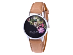 Reloj Casual De Moda Unisex Zhoulianfa Con Correa De Cuero Amarilla.