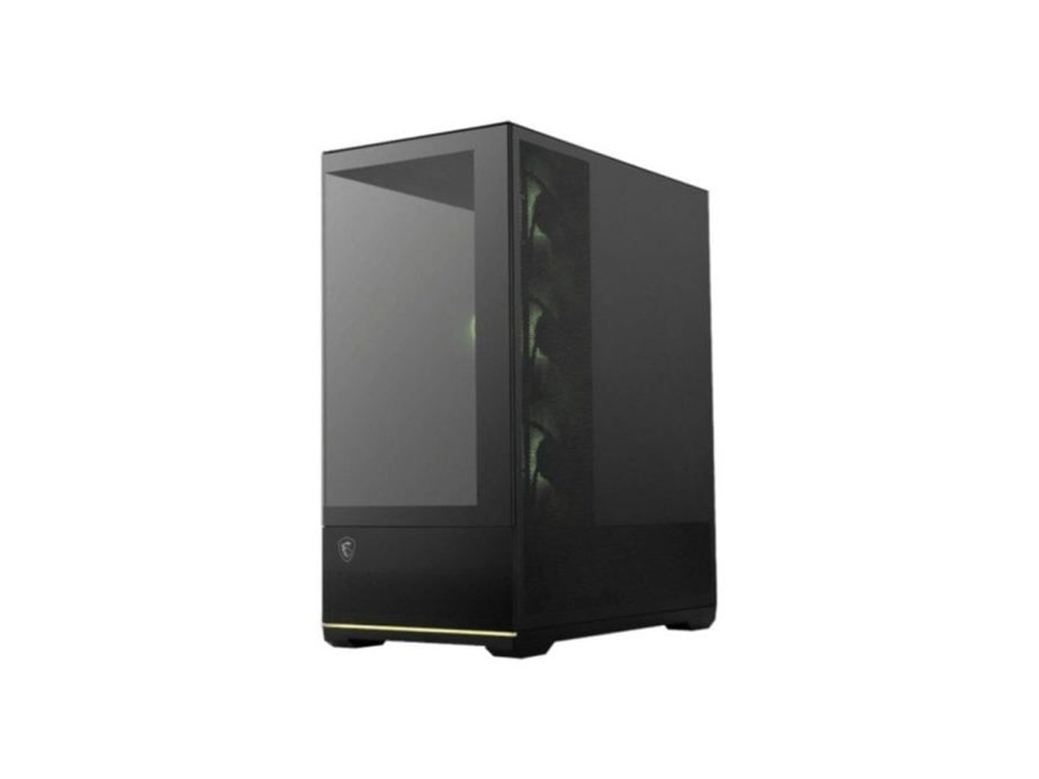 Torre para juegos Msi Mag Pano 110r Pz con cristal templado Argb ATX 270°, color negro