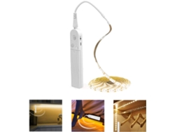 Luz LED con sensor de movimiento, luminaria impermeable Pdgrow para armarios, luz nocturna / tira LED de 300 cm con sensor, blanco 6000k, ORBITRA COMMERCE