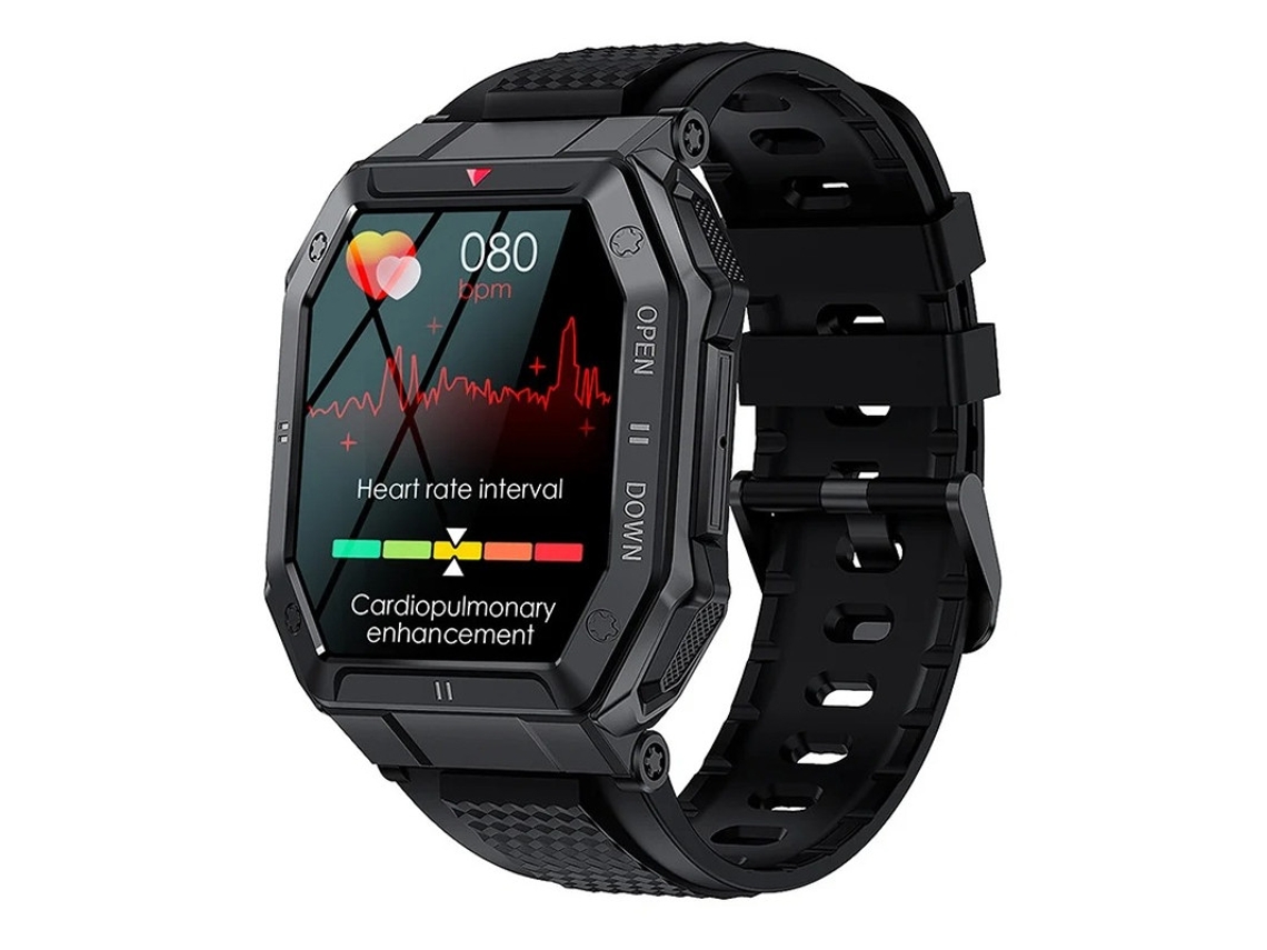 Smartwatches Reloj deportivo militar para hombre con monitor de ritmo cardíaco y sueño de 1,85 pulgadas Compatible con Android y iPhone Bestvite