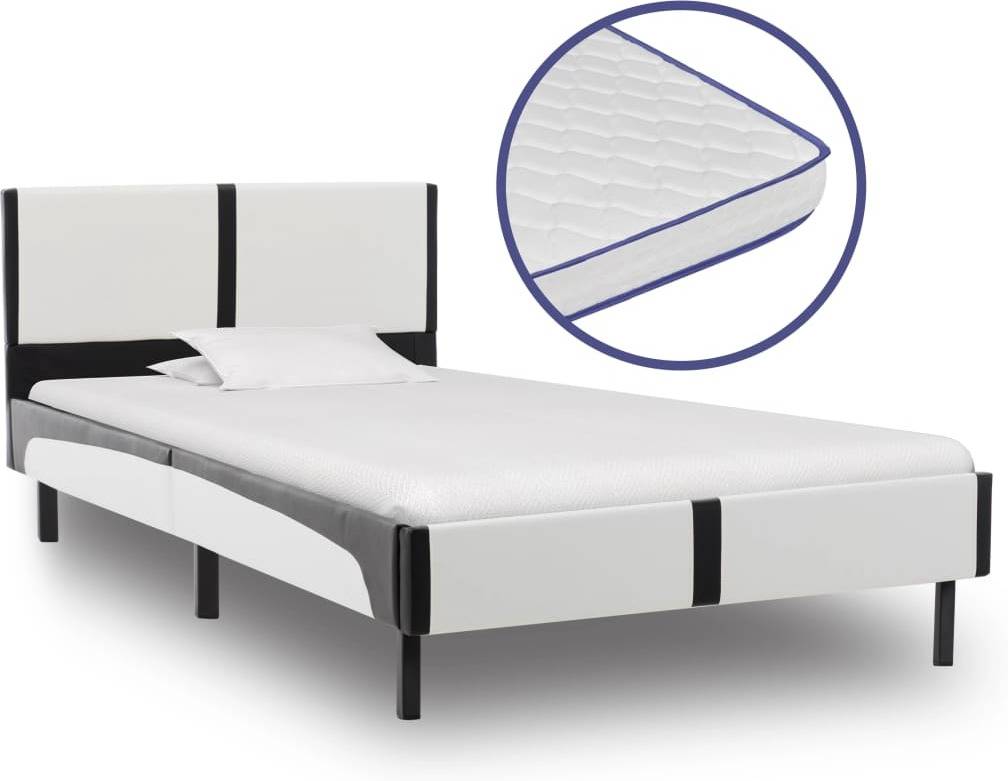 Cama + Colchón cuero artificial VIDAXL espuma de memoria 90x200 cm (Compatible con Colchón: 90x200 cm)