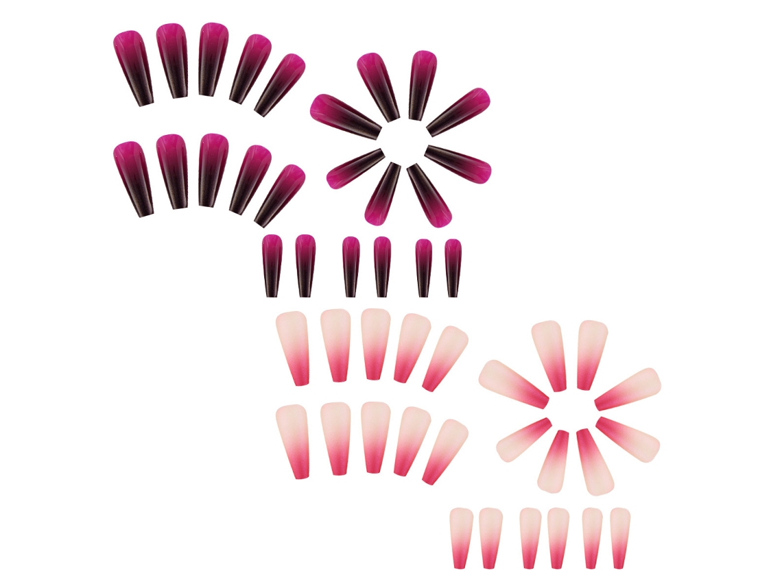 Dos juegos de pegatinas para uñas estilo manicura gradual, herramientas decorativas para uñas como regalo NEVEANCE