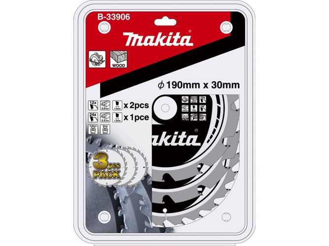 Juego de 3 Discos de Sierra Circular MAKITA B-33906