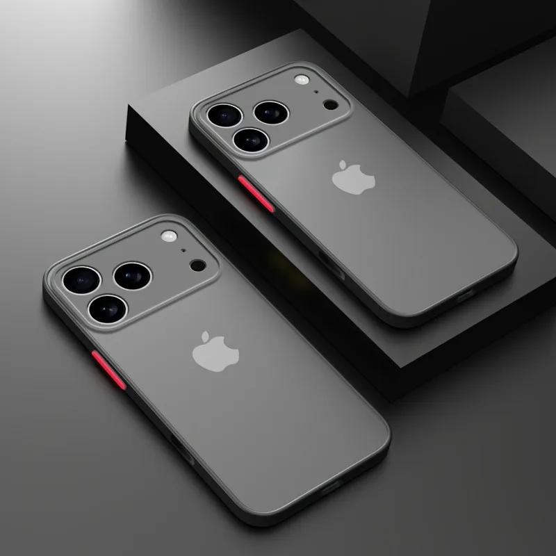 (iphone 15 Pro Max Negro) Funda Transparente Tipo Armadura Para Iphone Con Marco A Prueba De Golpes.