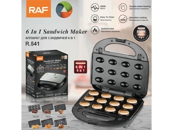 Máquina multifuncional 6 en 1, estándar europeo, para preparar sándwiches, desayunos caseros, donas y otros productos horneados. Mdug