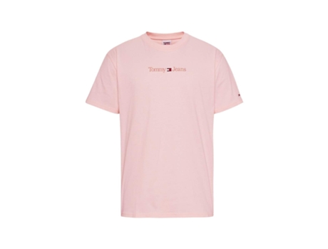 Camiseta TOMMY JEANS Algodón para Hombre (XL - Rosa)