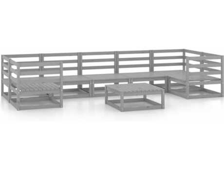 Conjunto 8 de muebles de jardín VIDAXL madera maciza de pino