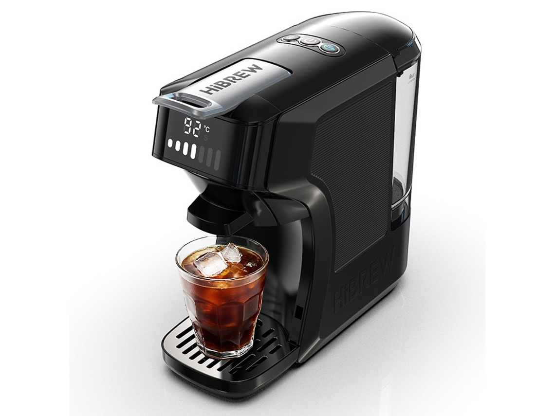 Cafetera monodosis 5 en 1 H1c de 20 bares, para Nespresso Original, Dolce Gusto, Lavazza Mio, Lor, café molido y sobres en polvo, color negro Hibrew
